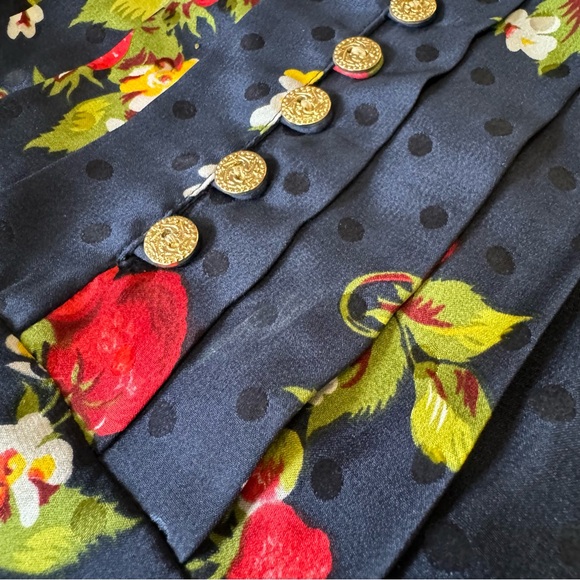 Vintage Juicy Couture Strawberry Silk Dress - Picture 12 of 14